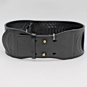 $595 Salvatore Ferragamo Belt - Black Calf Leather Women's Sizes